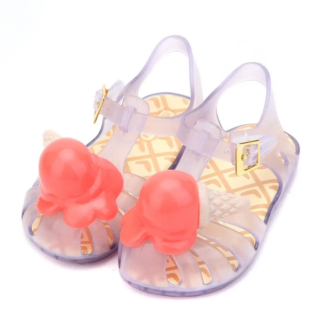 

Melissa Conch Beach Sandals Kids' Mini Aranha X Mary Jane Flat 2018 New Summer Style Girls Sandals Baby Shoes Jelly Shoe