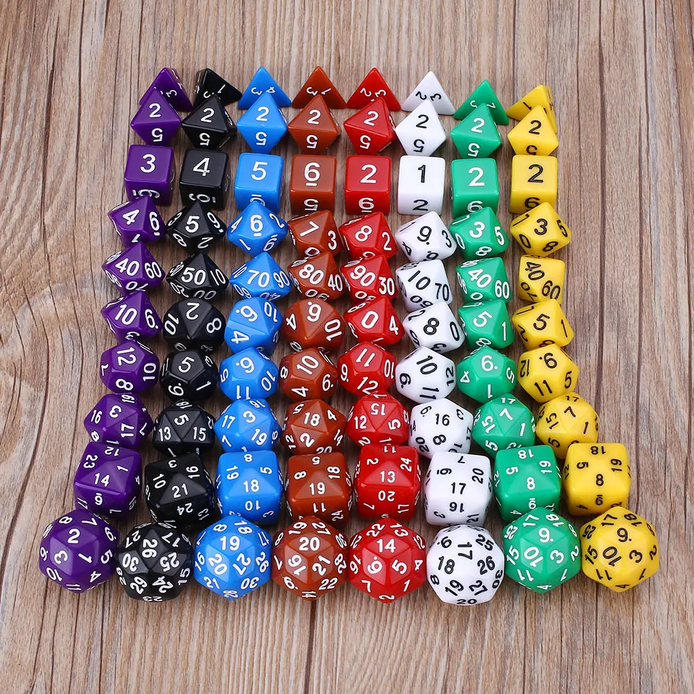 10Pcs Multi Sides Playing Games Dice Set Home KTV TRPG RPG Board Games