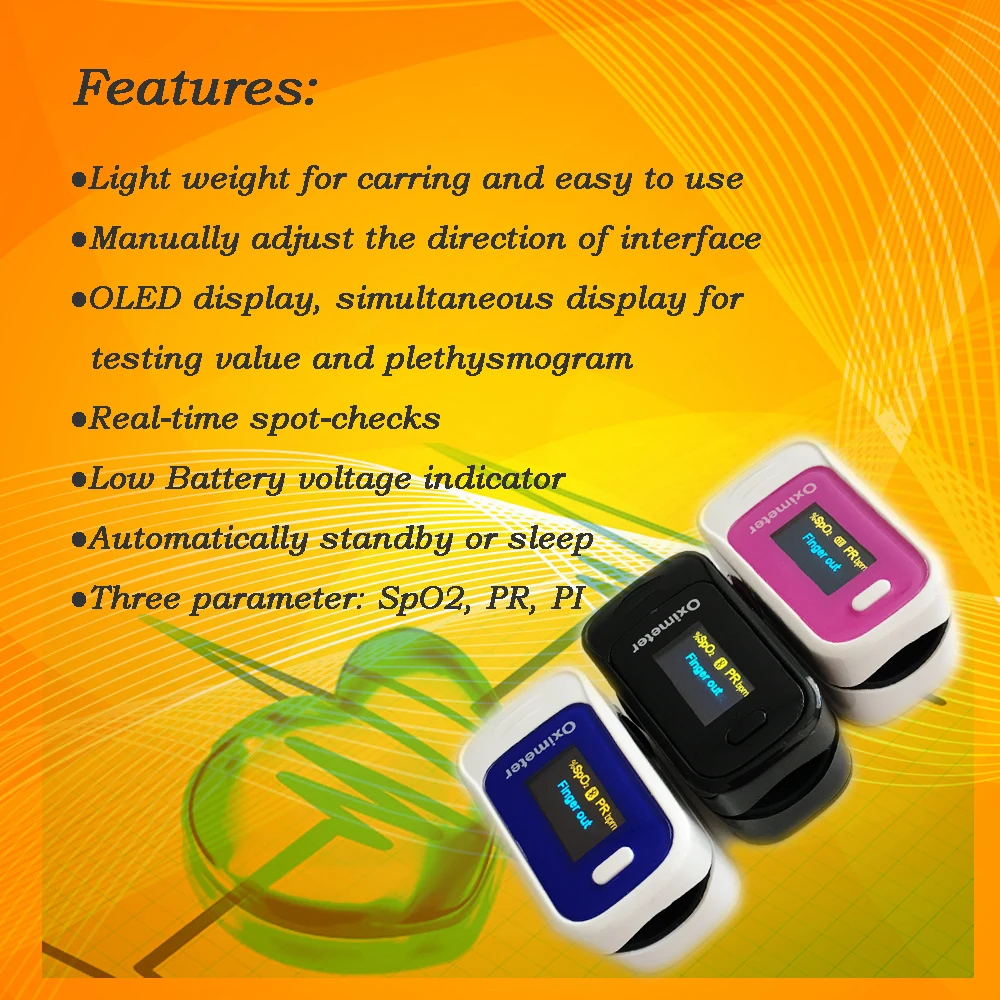 TOPCNMED Andriod APP Bluetooth 4,0 OLED Пульсоксиметр для пальца Пульсоксиметр для измерения насыщенности крови кислородом SpO2