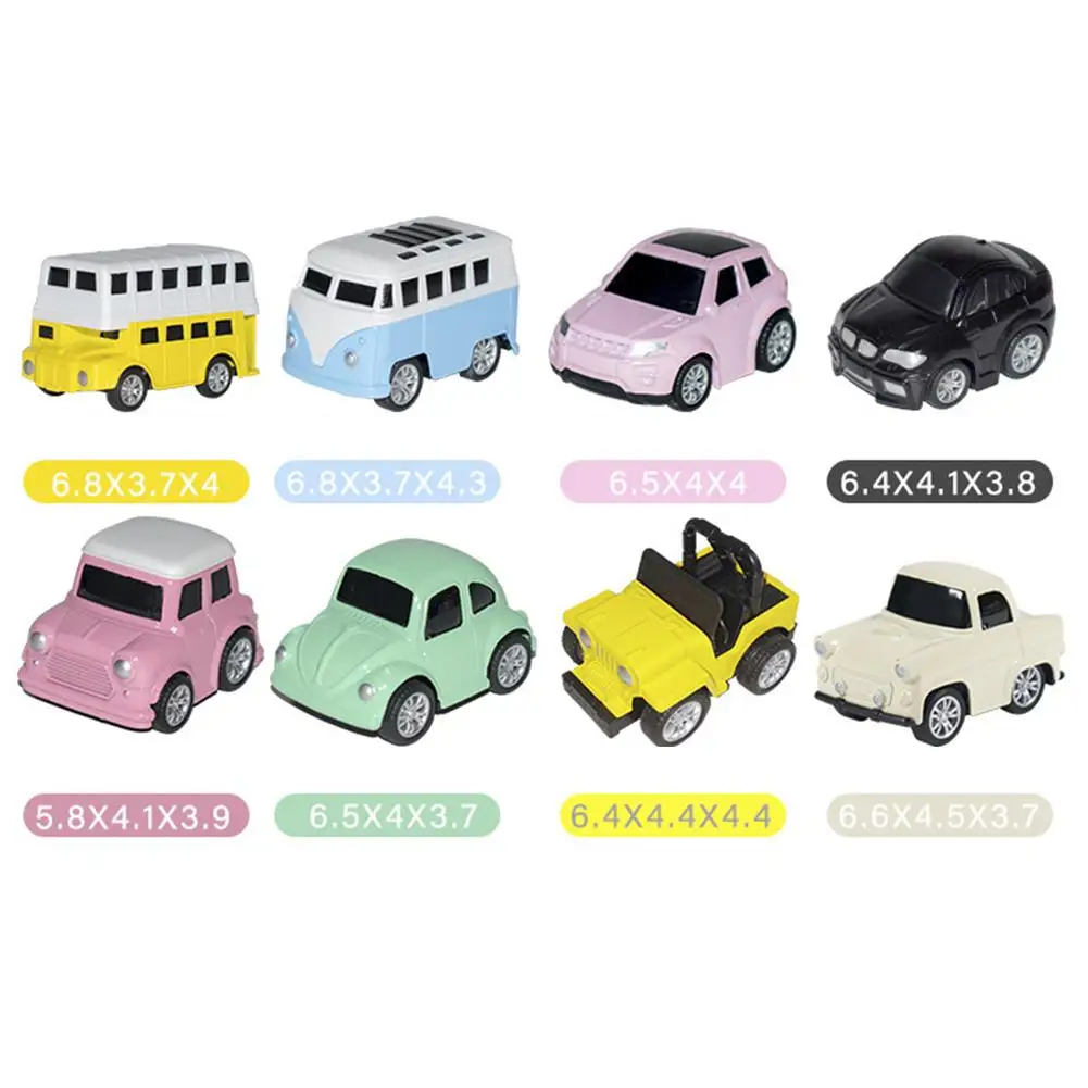 8 шт. мини-автомобиль для детей, игрушечный автомобиль для детей, головоломка из сплава, Q версия, мини-модель автомобиля для мальчиков, детские подарки