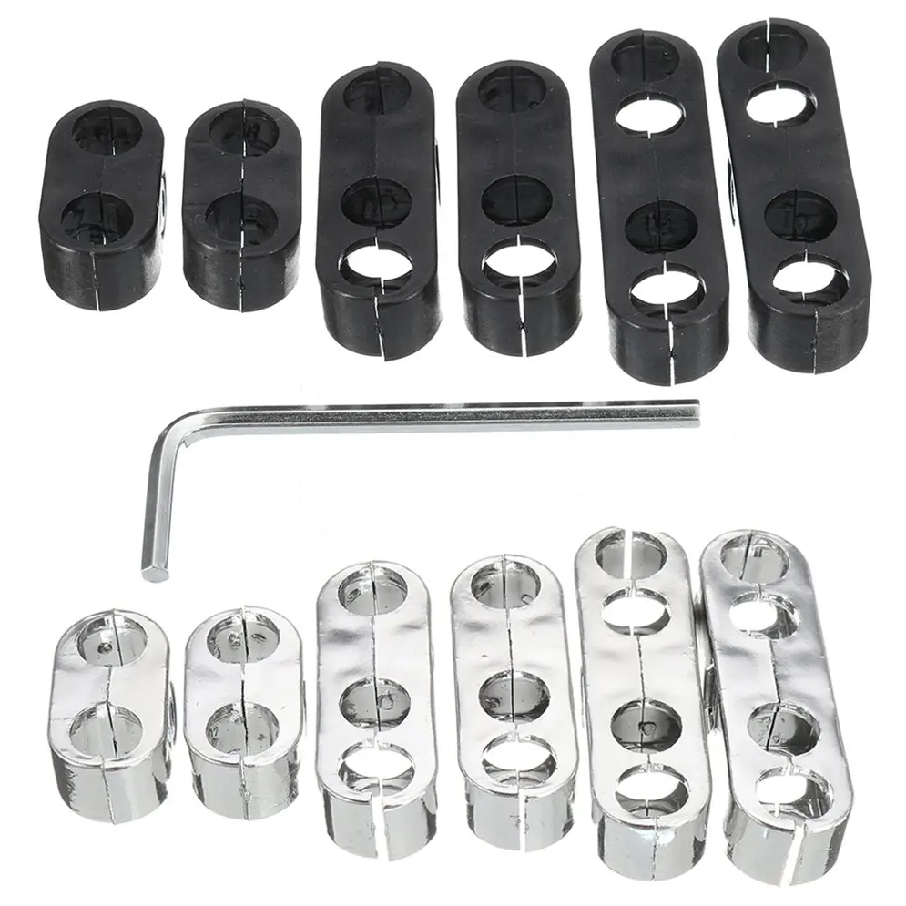 Chrome Spark Plug Wire Separators Dividers Looms Fits Chevy Ford /& Mopar