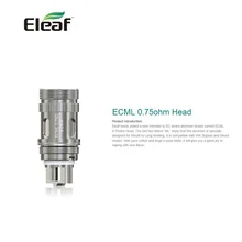 50 шт. Eleaf ECML 0.75ohm Головка Катушки для Melo 3 Nano, iJust S, Lemo 3, iJust 2/iJust2 mini, MELO III, MELO 2, MELO Atomizer e-cig