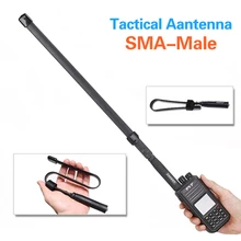 Складная тактическая антенна CS SMA-Male Двухдиапазонная VHF UHF 144/430Mhz для радиолюбителей RT3S GD-77 TYT Wouxun KG-UV8D KG-UV9D Plus