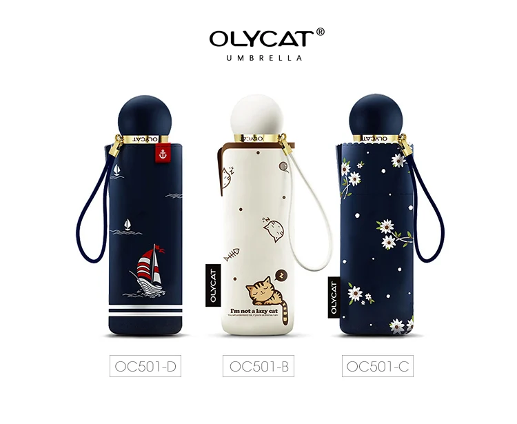 OLYCAT мини зонт от солнца пять складной черное покрытие портативный карманный для женщин Зонты бренд ветрозащитный летний Paraguas