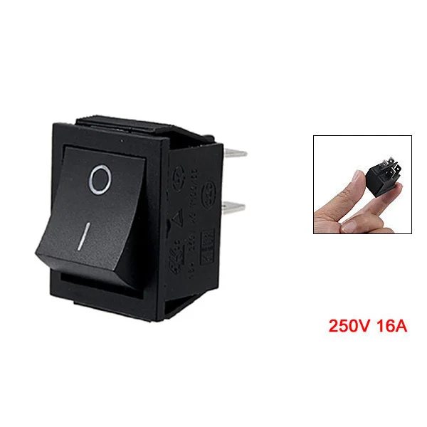 

AC 250V 16A 4 Pin ON/OFF I/O 2 Position DPST Snap in Boat Rocker Switch 28x21mm