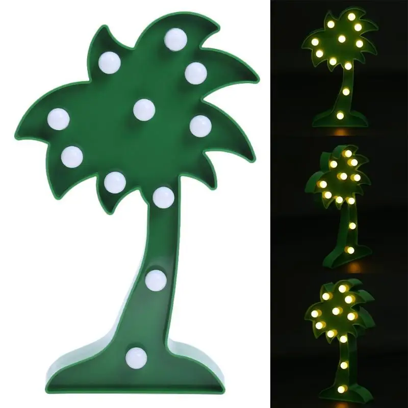 

LED coconut tree cactus modeling lamp decorative table lamp night light