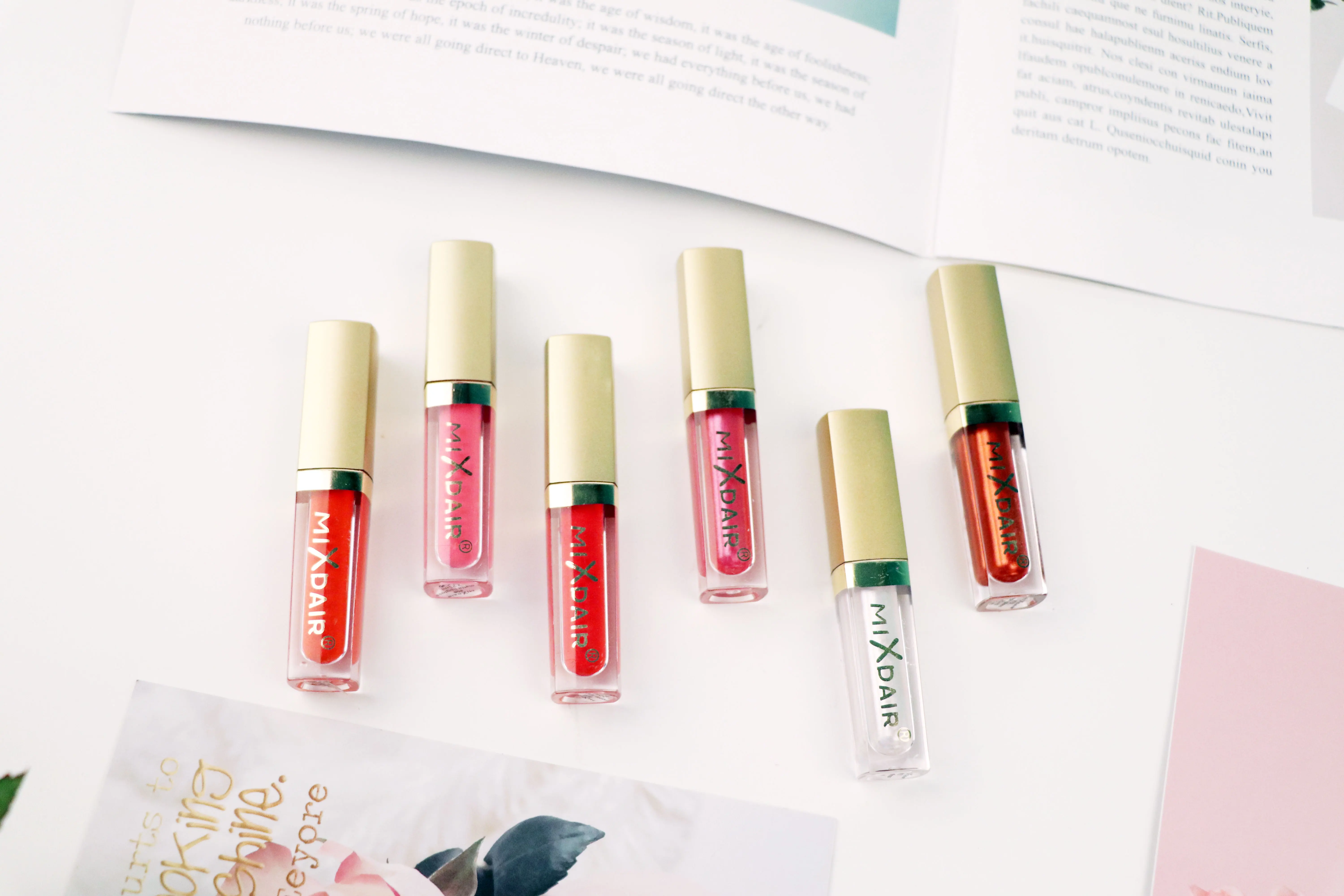 MIXDAIR Lipstick Matte Lipgloss Set Waterproof Long-lasting Mosturizing Glitter Lip Sticks 6 Colors Beauty Makeup Set MIXDAIR Lipstick Matte Lipgloss Set Waterproof Long-lasting Mosturizing Glitter Lip Sticks 6 Colors Beauty Makeup Set