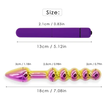 Combined Adult Colorful Glass Anal Butt Plug Masturbator Vagina Stimulate Ball Anal Plug Smooth Glass Dildo Vibrator Gay Sex Toy 2