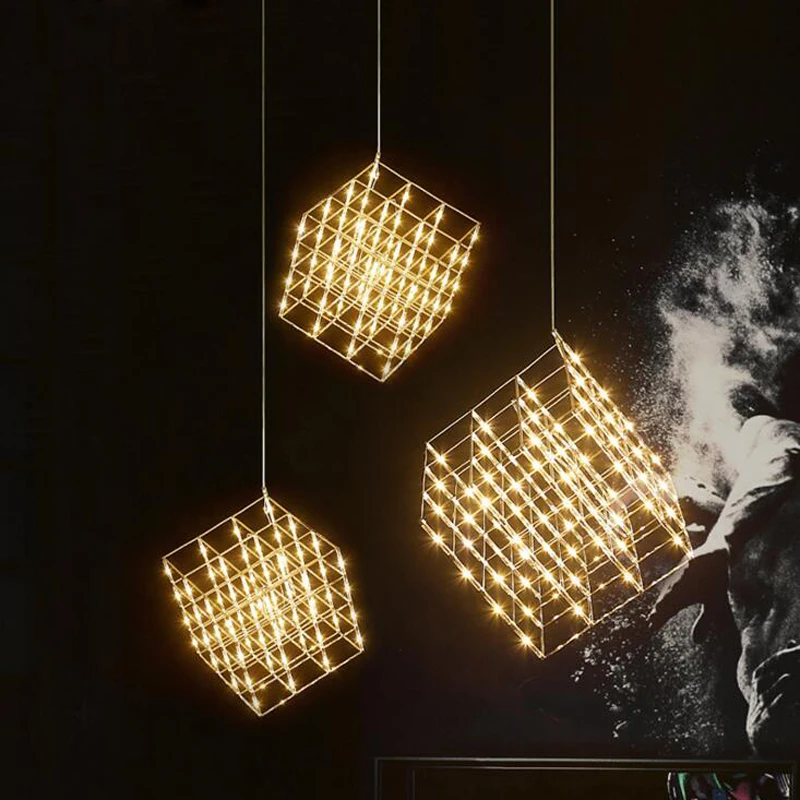 

Postmodern Star LED Pendant Creative Commercial Project Villa Square Spark Ball Clothing Shop Lighting fixture lamps lighting