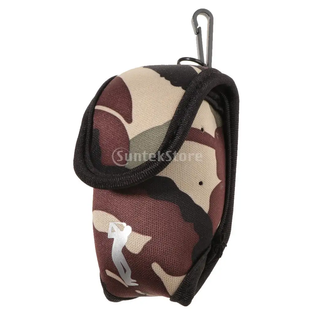 Neoprene Mini Golf Ball Bag Golf Tees Holder Storage Case Carry Pouch with Waist Belt Clip for Training Practice - Choose Color