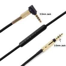 Replacement Audio Cable with Mic for Sony Beoplay H2 H6 H7 H8 Audio Technica DENON Beats Studio 2 0 Studio 3 0 Solo 2 Solo 3