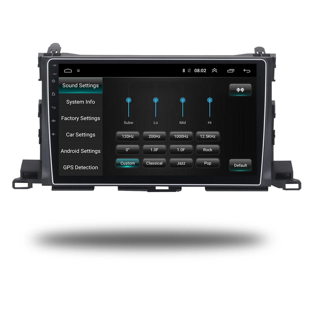 Excellent Android 8.1 Stereo Head Unit for Toyota Highlander Radio Navi GPS Radio Headunit Wifi Free Map Head Device Player GPS Map 8