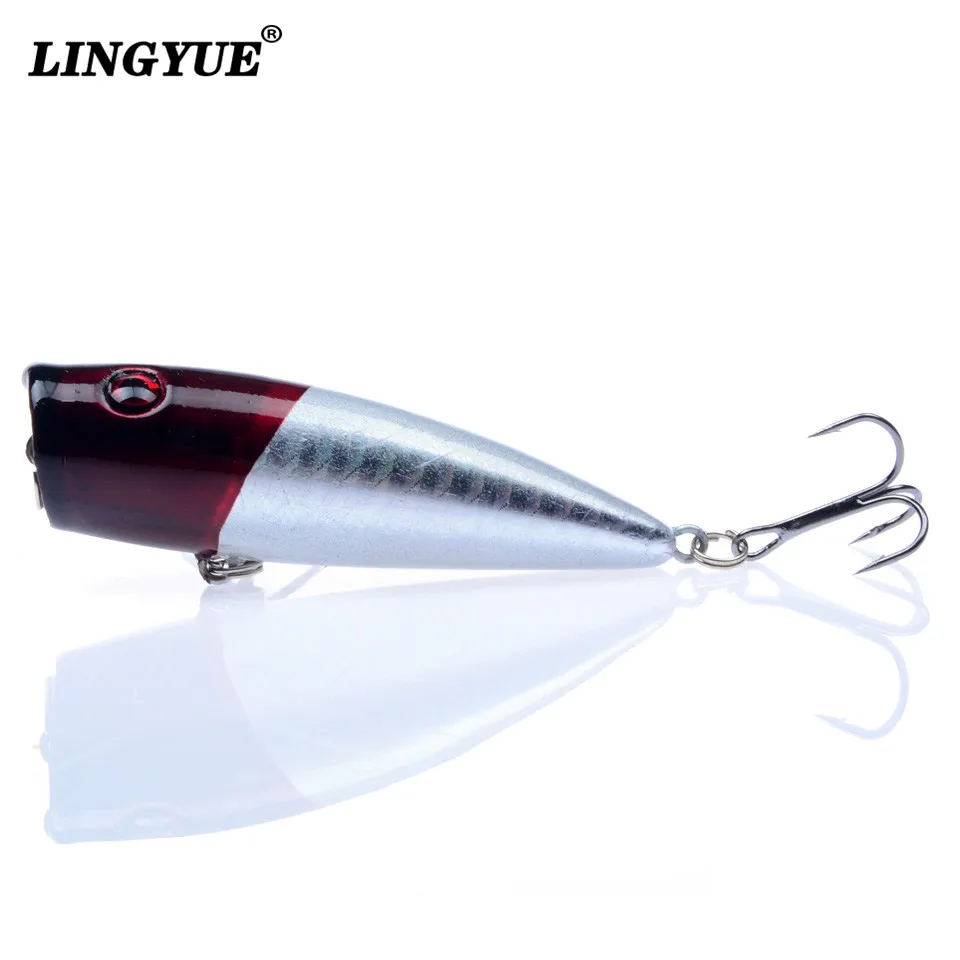 Новинка 1 шт. рыболовные приманки 5 цветов 6 см/10 г Topwater Popper наживка искусственные