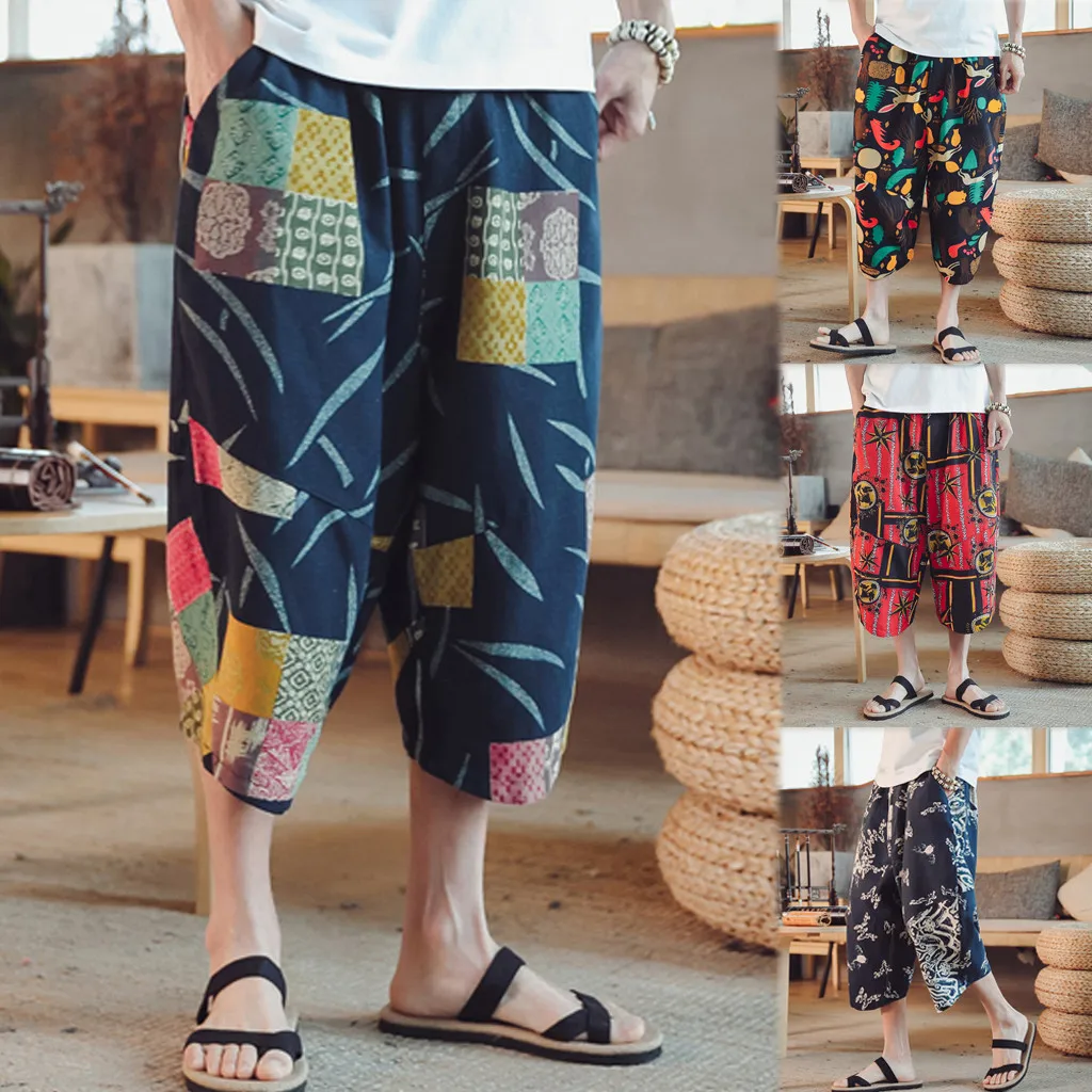 Мужские повседневные винтажные свободные льняные пляжные шорты с принтом быстросохнущие шорты для серфинга летние шорты с эластичной талией 6,25