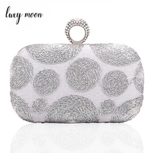 Новинка, кольца на кастет, вечерние сумки, серебряное, черное кольцо на палец, на застежке, дневной клатч, модное парадное платье, женские сумочки и сумочки