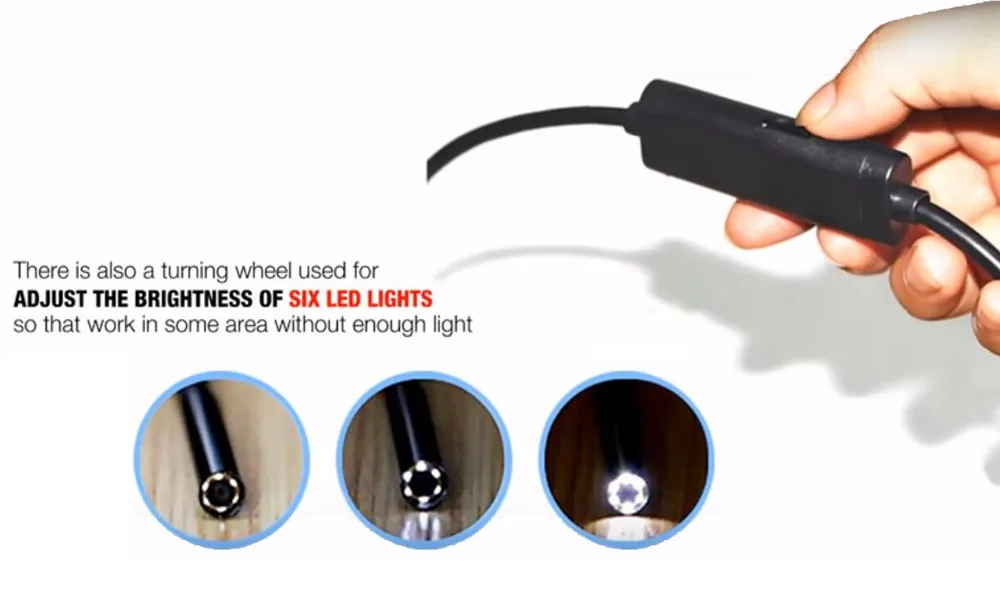 5,5 мм объектив 1 м/1,5 м/2 м/5 м жесткий кабель Android USB эндоскоп камера светодиодный светильник Borescopes камера для ПК Android телефон