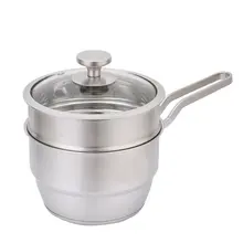 Mylifeблок Пароварка из нержавеющей стали горшок Многофункциональный горячий молоко приготовления лапши суп горшок с перспективной стеклянной крышкой
