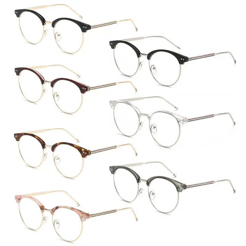 

Vintage Round Women Eyeglasses Metal Frame Spectacles Glasses Transparent Frame.