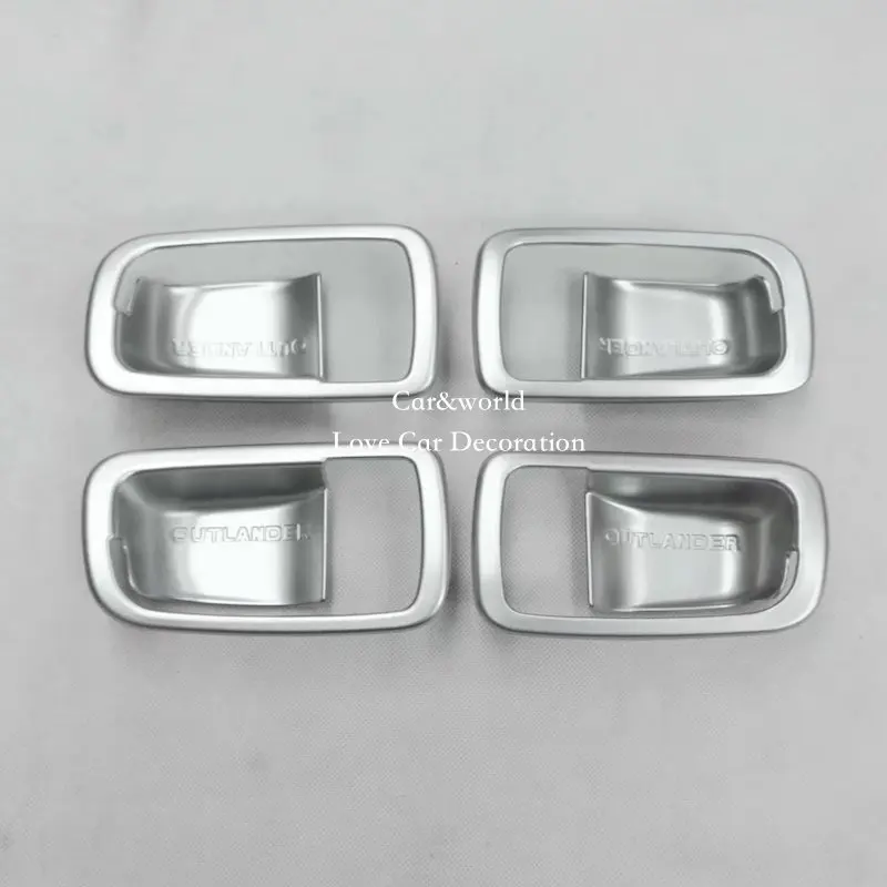 

For Mitsubishi Outlander 2016 2017 interior Door Handle Bowl Cover Trim ABS Chrome Decoration Car-styling Accessories 4pcs/set