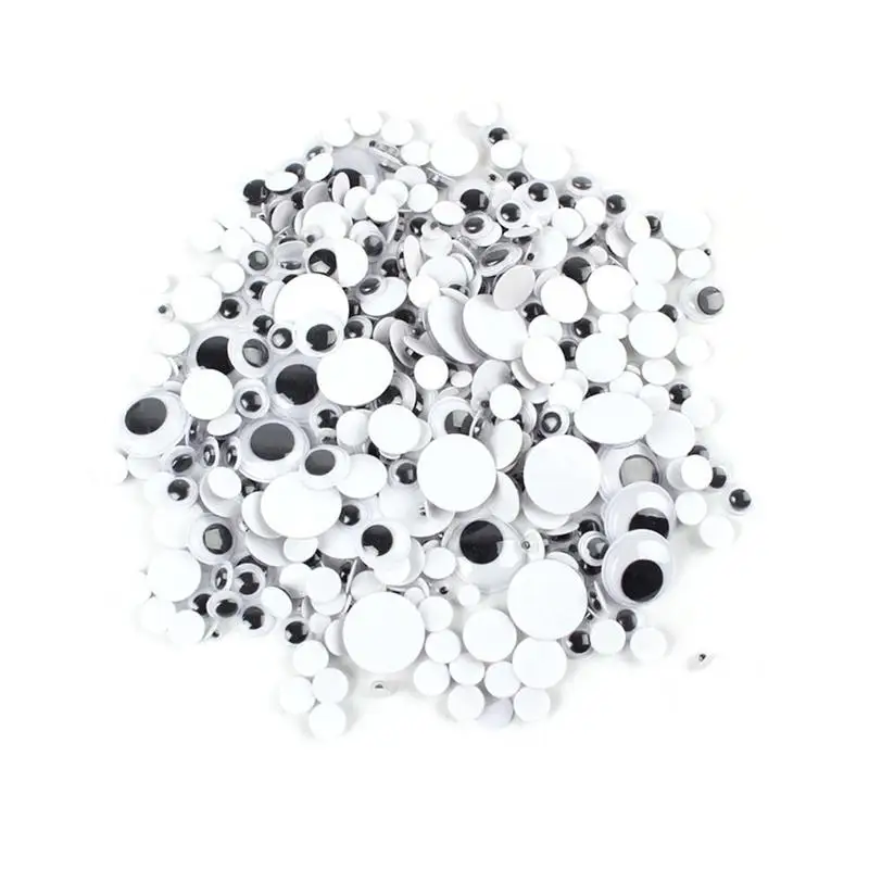 VEYLIN 1000Pcs Googly Wiggle Eyes Self Adhesive Black and White Colors Craft Wobbly Eyes for DIY Crafts and Scrapbooking