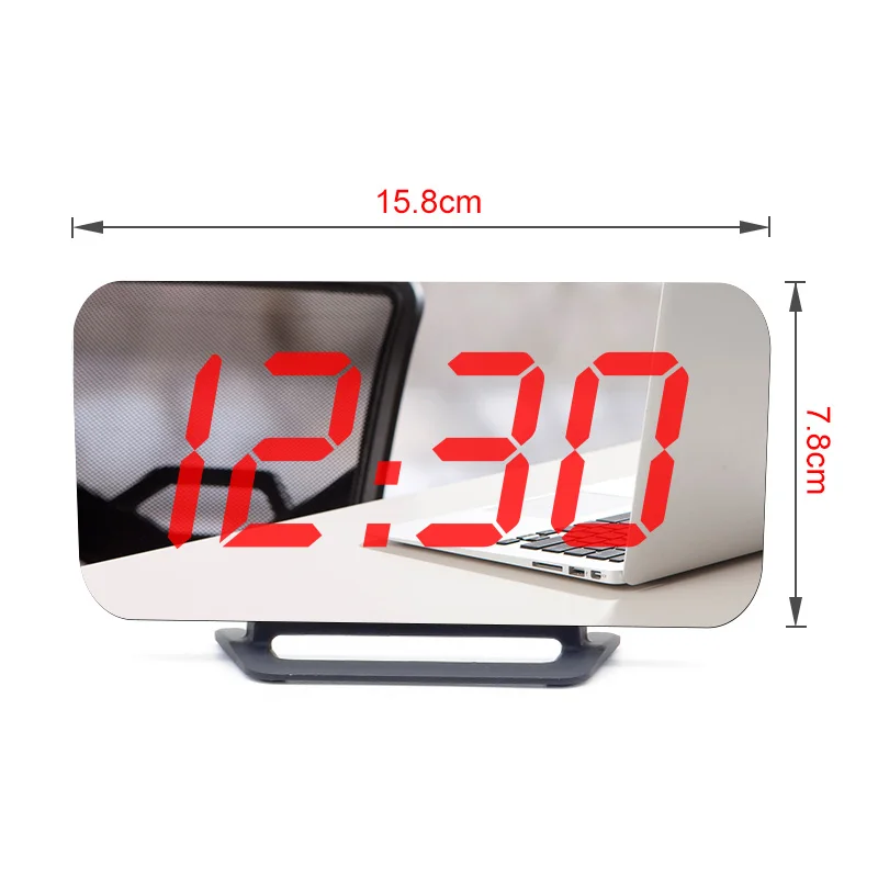 

LED 12/24 Hours Alarm Clock Large Number Display Nixie Electronic Snooze Desktop Digital Table Clocks Watch Usb Charge
