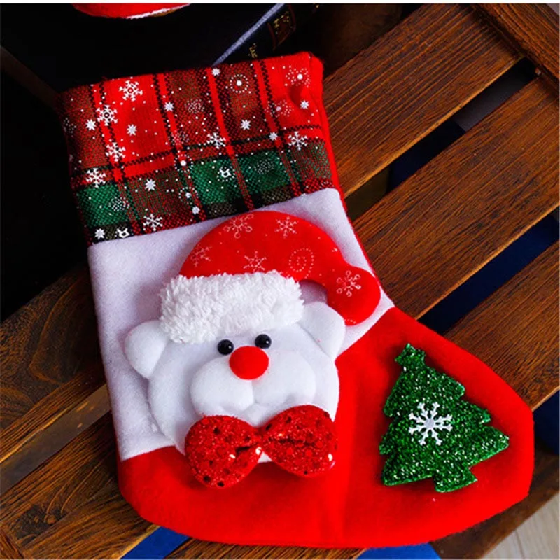 Держатели для подарков в виде Санта-Клауса, снеговика, сумка для хранения, кулон, Рождественская елка, домашний декор, новогодние чулки, носки, орнамент, Рождественское украшение, 62438 - Цвет: L