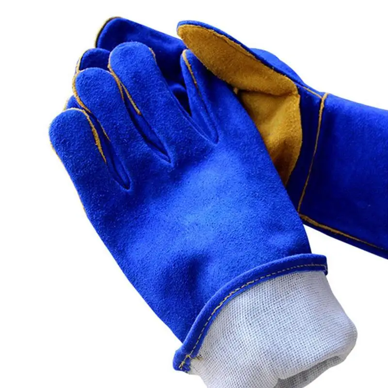 16 Inch Leather Welding Glove Heat Resistant for Gardening/Oven/Grill