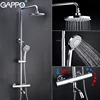 GAPPO Shower System Bathroom Faucet Water Mixer Tap Thermostat Faucet Waterfall Wall Mount Shower Faucet Rain Shower Set ► Photo 3/6