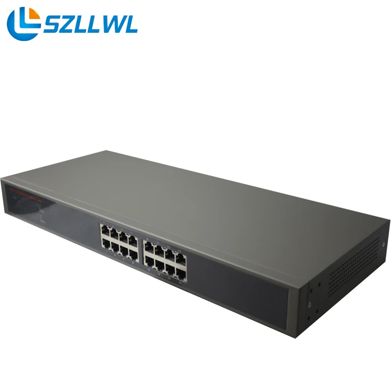 19" Stackable Metal case stock 16 Port Switch 10/100Mbps for