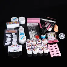 MENOW горячий Pro полный 36 Вт белый светильник Сушилка+ 12 цветов УФ гель для ногтей Инструменты Набор напряжения 110 V~ 240 V 07,11