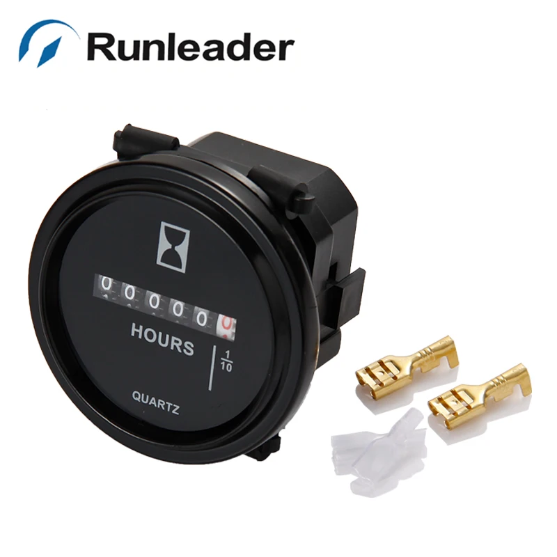 10 шт./лот) Runleader DC6-80V оснастки Круглый Кварцевый счетчик моточасов таймер для лодочного грузовика двигателя catipillar газонокосилка с двигателем