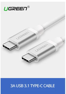 Ugreen PD 60 USB C к USB C 3,1 кабель для samsung Galaxy S10 S9 3A быстрое зарядное устройство кабель для передачи данных для Macbook