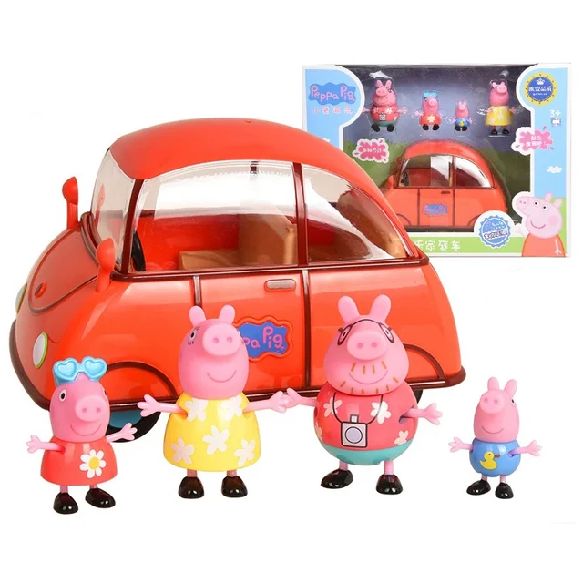 Genuine Peppa Pig Peppa's family car red car with muisc Peppa