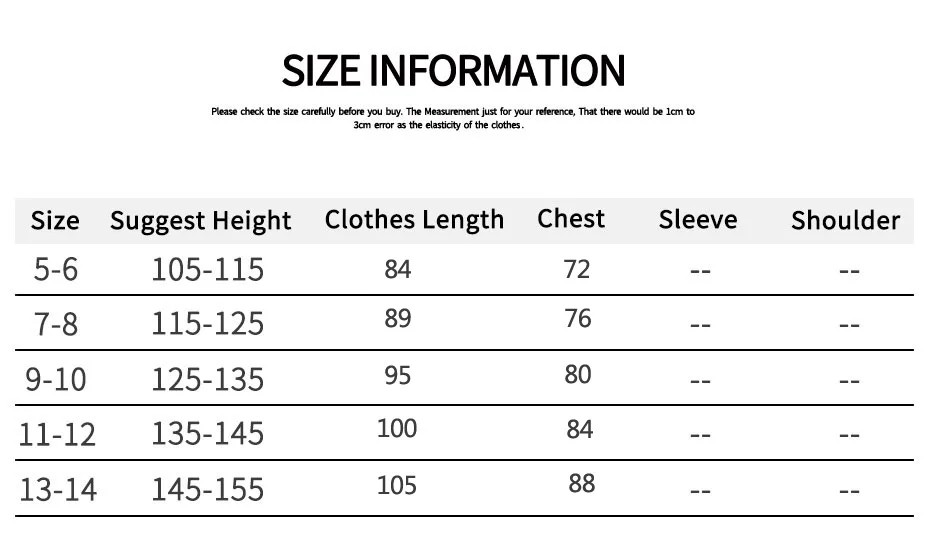 dress size