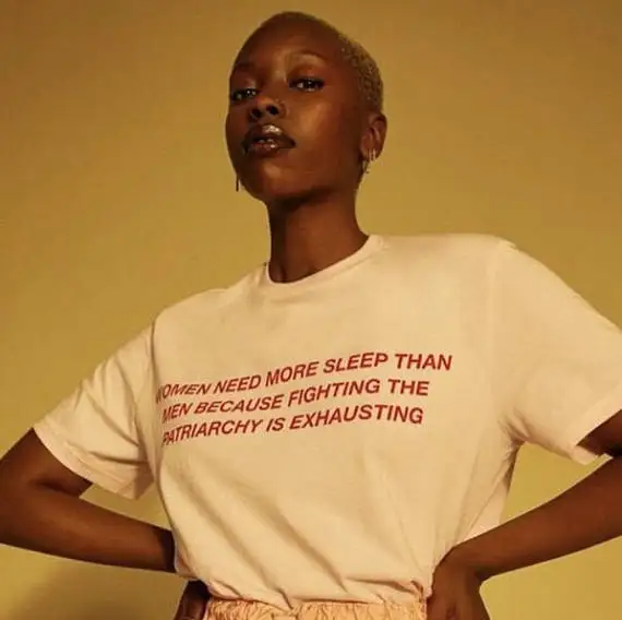 

Women Funny Tshirt Tees Clothes Top Women Need More Sleep THAN MEN BECAUSE FIGHTING THE PATRIARCHY IS EXHAUSTING T-Shirt W