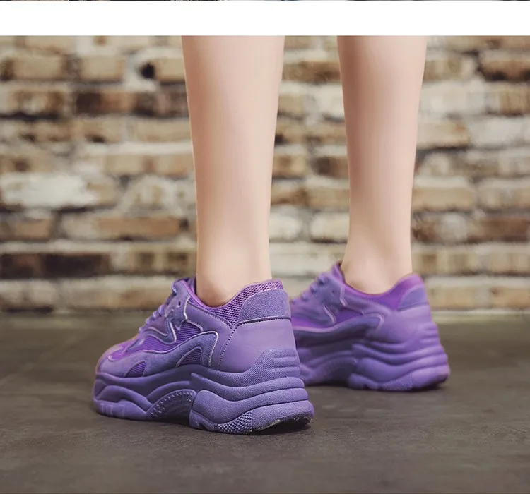 Мода Vrouwen платформа Schoenen Vrouwen массивные кроссовки со шнуровкой Roze Vulcaniseer Schoenen женские Vrouwelijke кроссовки Pap
