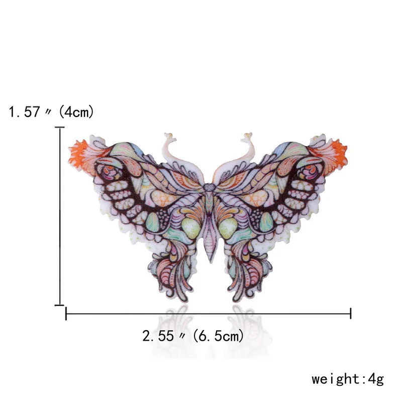 Новая Модная креативная Акриловые броши в форме животных, женские шпильки Для женщин большая бабочка брошь, ювелирные изделия, аксессуары украшение подвеска подарки