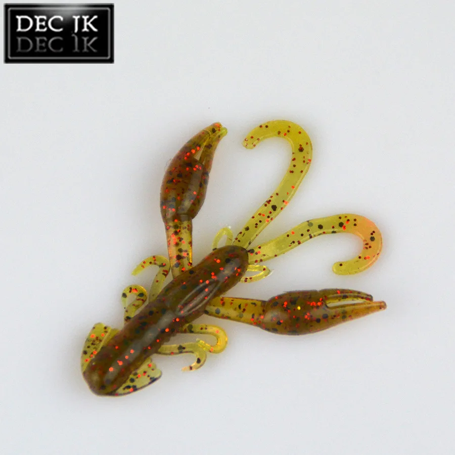 20PCS Shrimp Soft Silicone Fishing Lure Peche Crazy Flapper Craws ArtificialBaitWobbler Bass Baits For Fishing Tackle Lures Set (15)