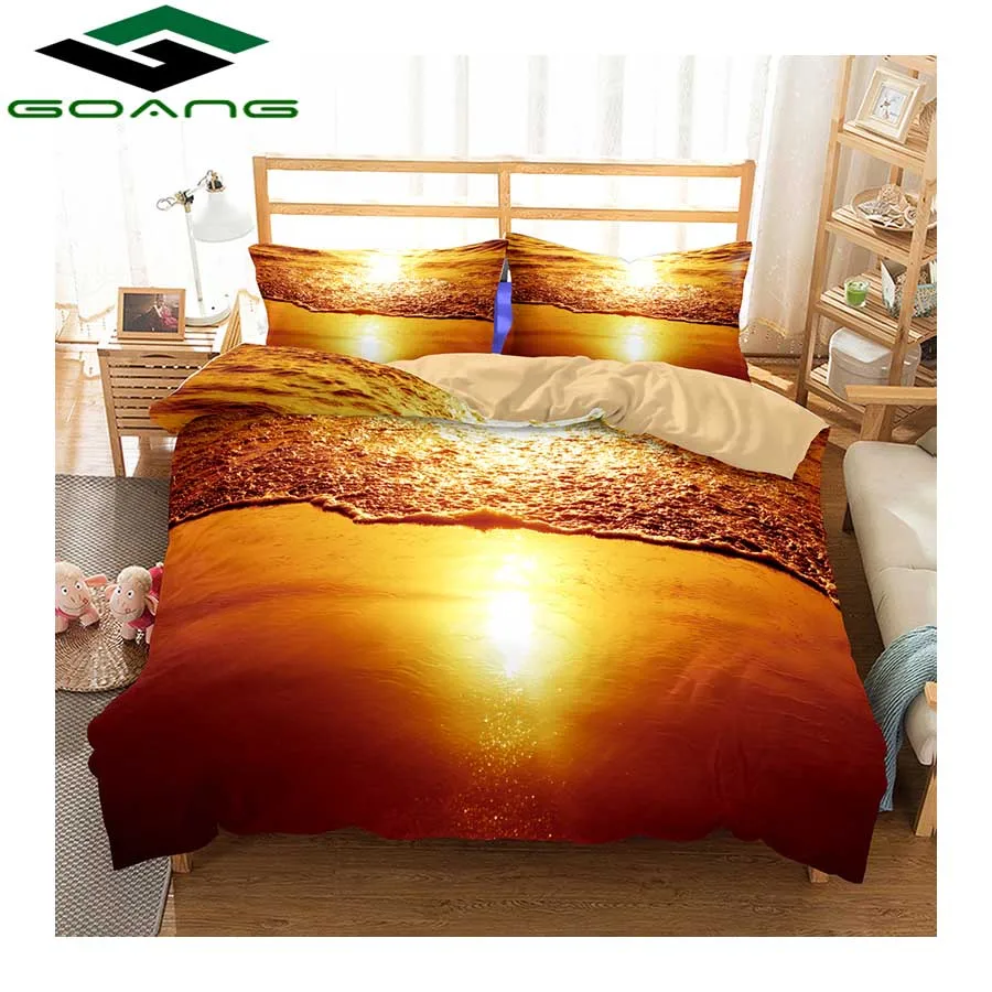 GOANG 3d bedding set setting sun scenery bed linen duvet cover bed cover set pillow case twin bedding set luxury home textile