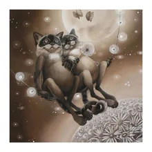 Мандала на заказ Алмазная Картина кошки Роза вышивка крестиком Санта Клаус Снеговик hibah домашний декор diy pintura Алмазная мозаика Круз ручка