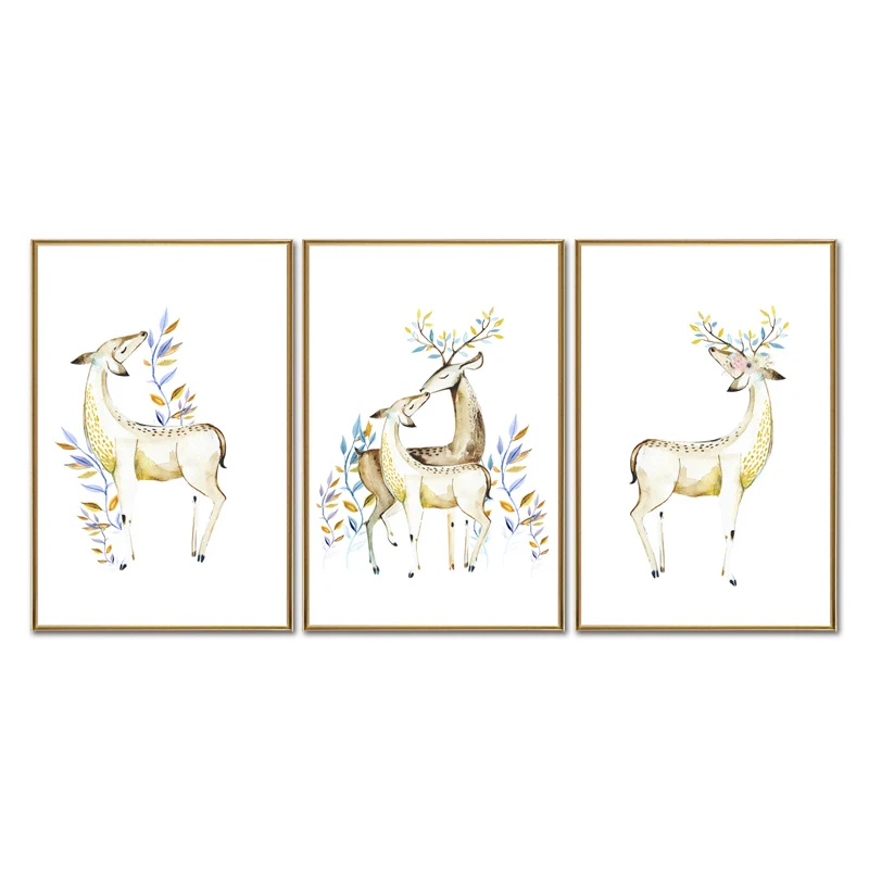 

Factory wholesale (No Framed) Modern elk series Canvas Print On Canvas Printing Wall Pictures 12YM-A-592