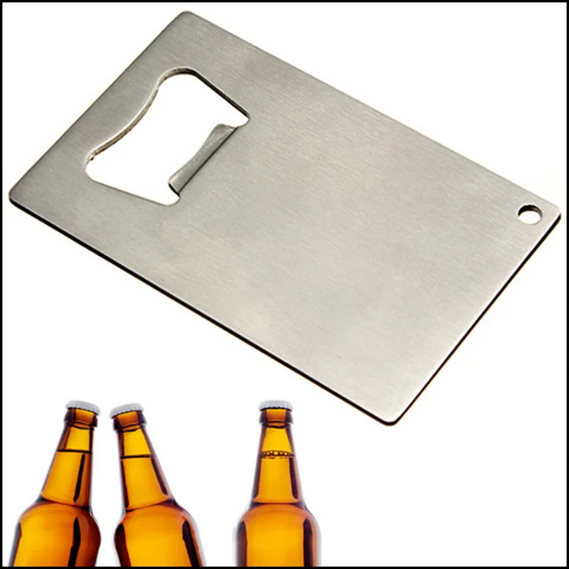 500 pcs Creative Card Beer Bottle Opener Personalized Funny Stainless