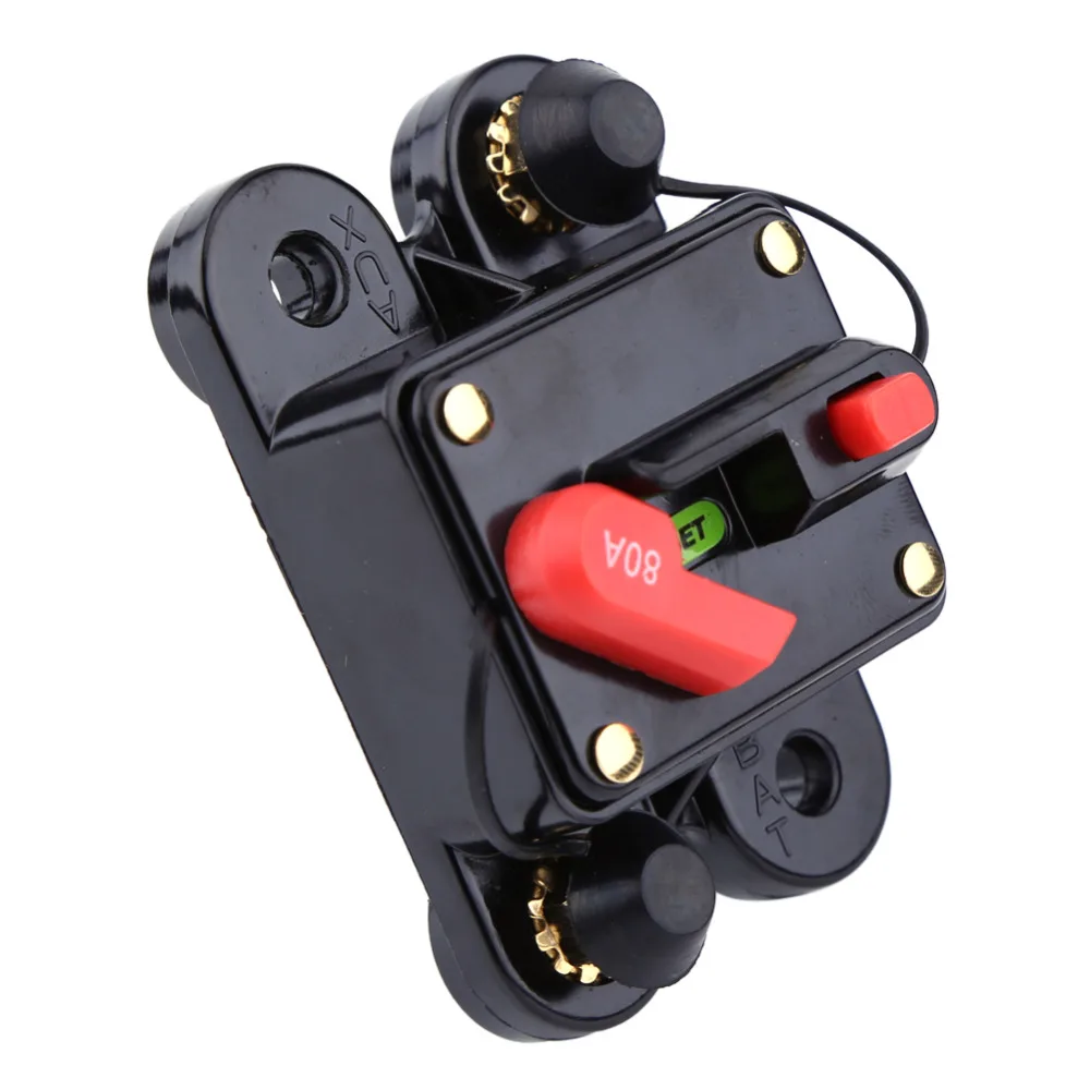 

1PC DC 12V Circuit Breaker Voltage Relay for Car Marine Boat Bike Stereo Audio Reset Fuse(80-300A)
