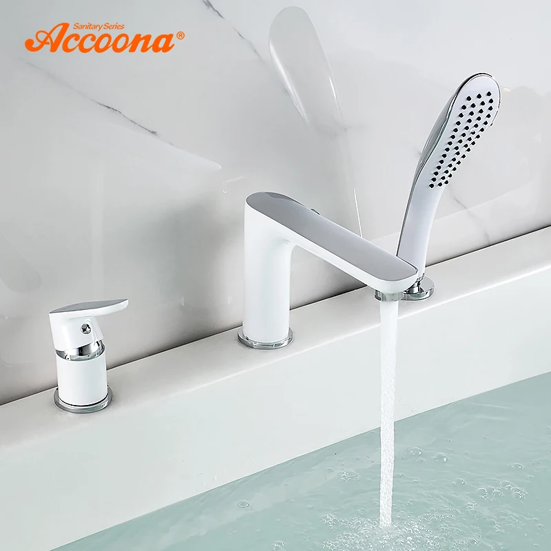 Online Accoona Badewanne Wasserhahn Wasserfall Wasserhahn Badewanne Mixer Deck Montiert Badewanne Split Körper Bad Armaturen Mischer Robinet Baig A6519