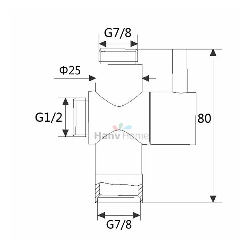 AODEYI стандарт США G 7/8 ''& G 1/2'' медный хромированный душ сепаратор воды переключающий клапан сердечник t-адаптер для биде опрыскиватель струи