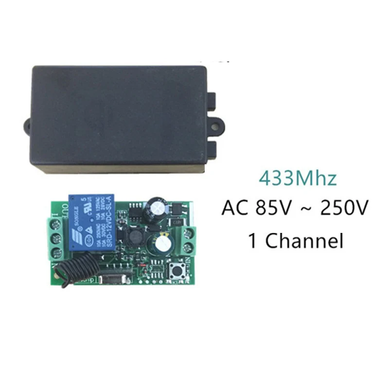 433MHz Universal Wireless Remote Control AC 110V 220V 1 Channel Relay Receiver Module 4 Button Remote Control RF Wireless Switch 433MHz Universal Wireless Remote Control AC 110V 220V 1 Channel Relay Receiver Module 4 Button Remote Control RF Wireless Switch