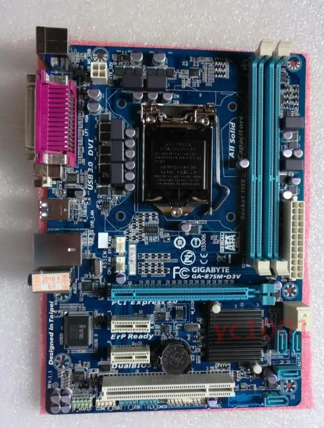 

Gigabyte GA-B75M-D3V DDR3 LGA 1155 USB2.0 USB3.0 B75 Desktop mainboard free shipping B75M-D3V