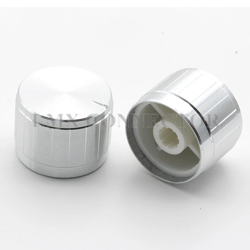 20pcs 23*17mm Potentiometer Knob Aluminum Alloy Silver For Sealing