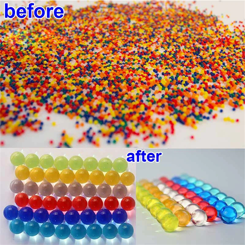 10000pcs/packet Colored Soft Crystal Water Paintball Gun Bullet Grow Water Beads Grow Balls salt Gun Toys for kids