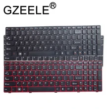 GZEELE английский Клавиатура для lenovo G580 Z580 G580A V580A Z580A G580AH G580AM G580G G585 G585A G585AR B580 G590 с рамкой